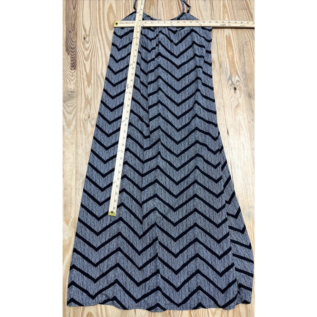 Merona Maxi Dress Size XS Black Gray Spaghetti Strap
