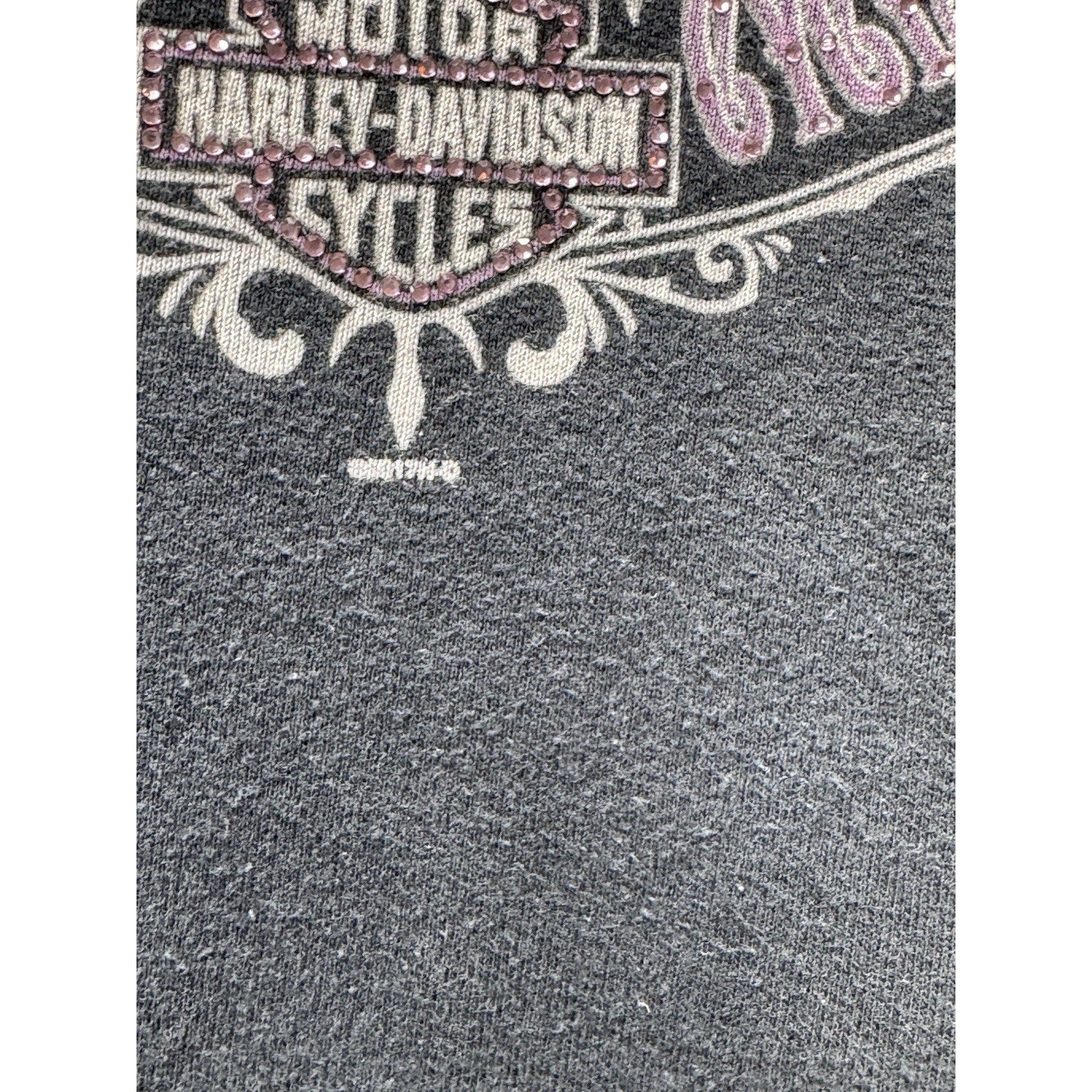 Heart Of Dixie Harley Davidson Black Long Sleeve T-shirt Women’s Size L Alabama