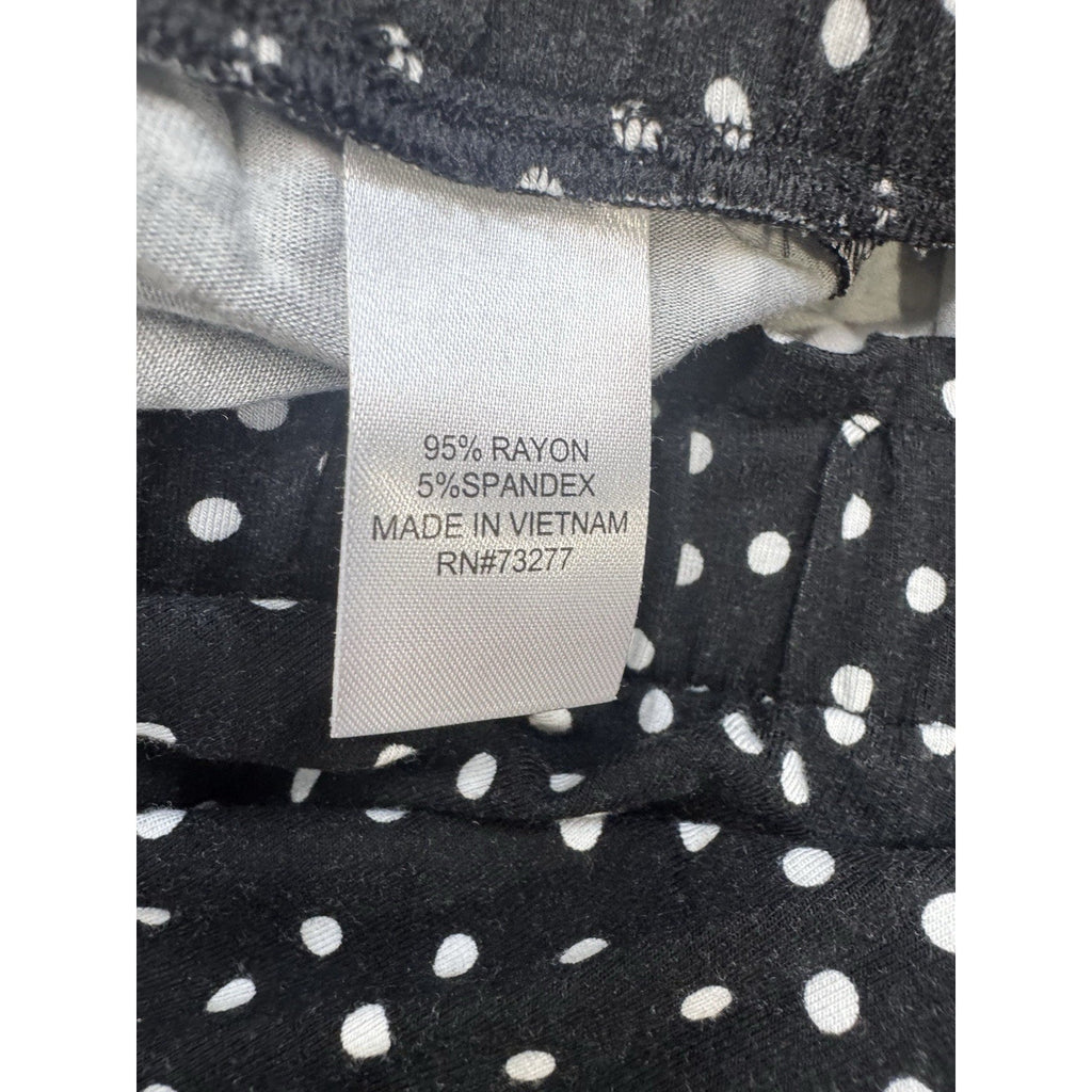SO A-Line Skirt Black Polka Dot Short 18” Rayon Women’s Size Large NWT