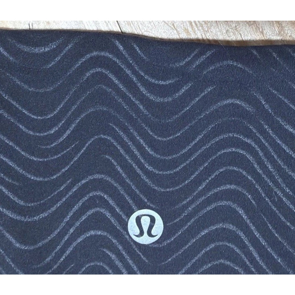 LULULEMON ALIGN HIGH RISE WIDE LEG PANTS 23” CHEVRON BLACK Sz 6