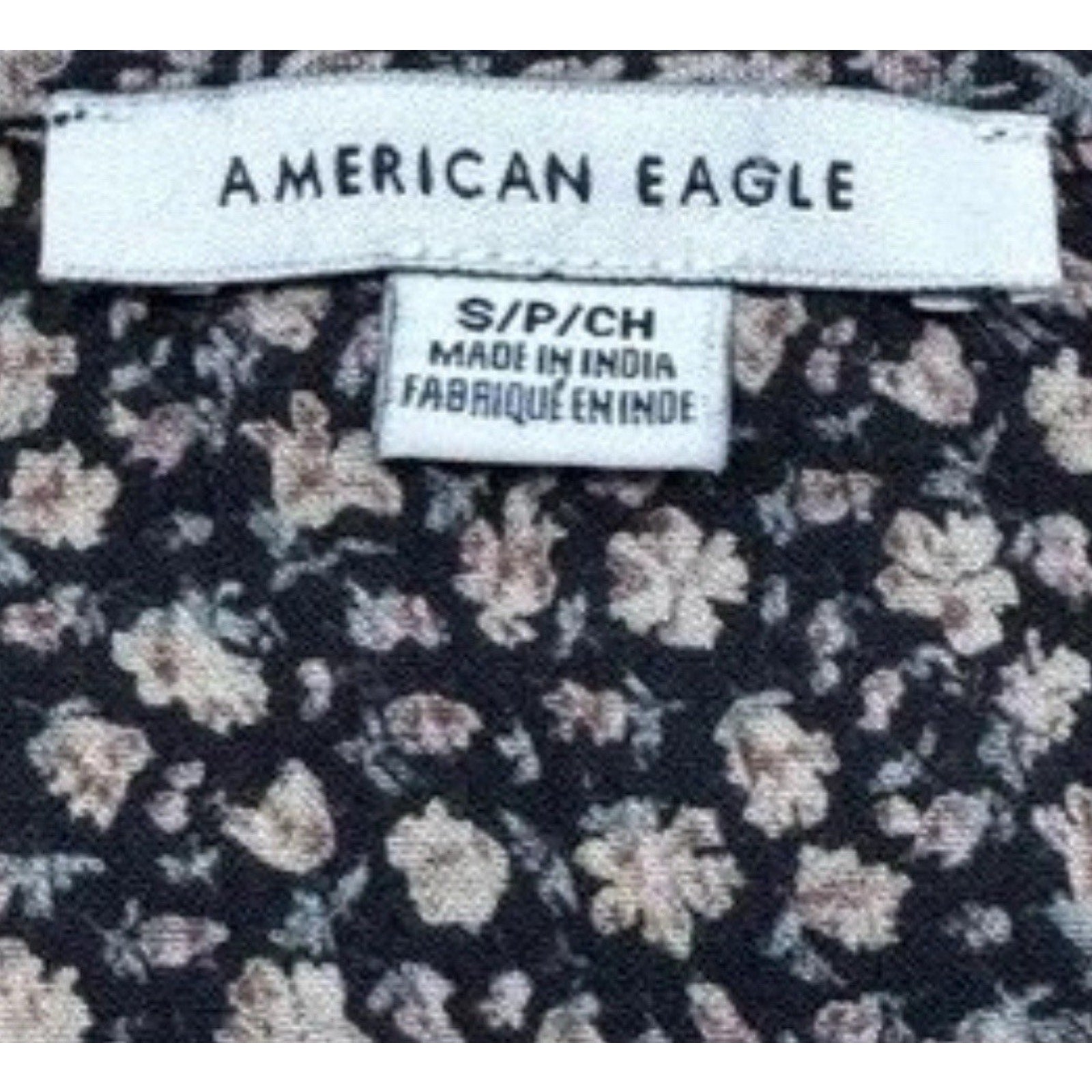 American Eagle boho cotrage floral tiered mini dress size S
