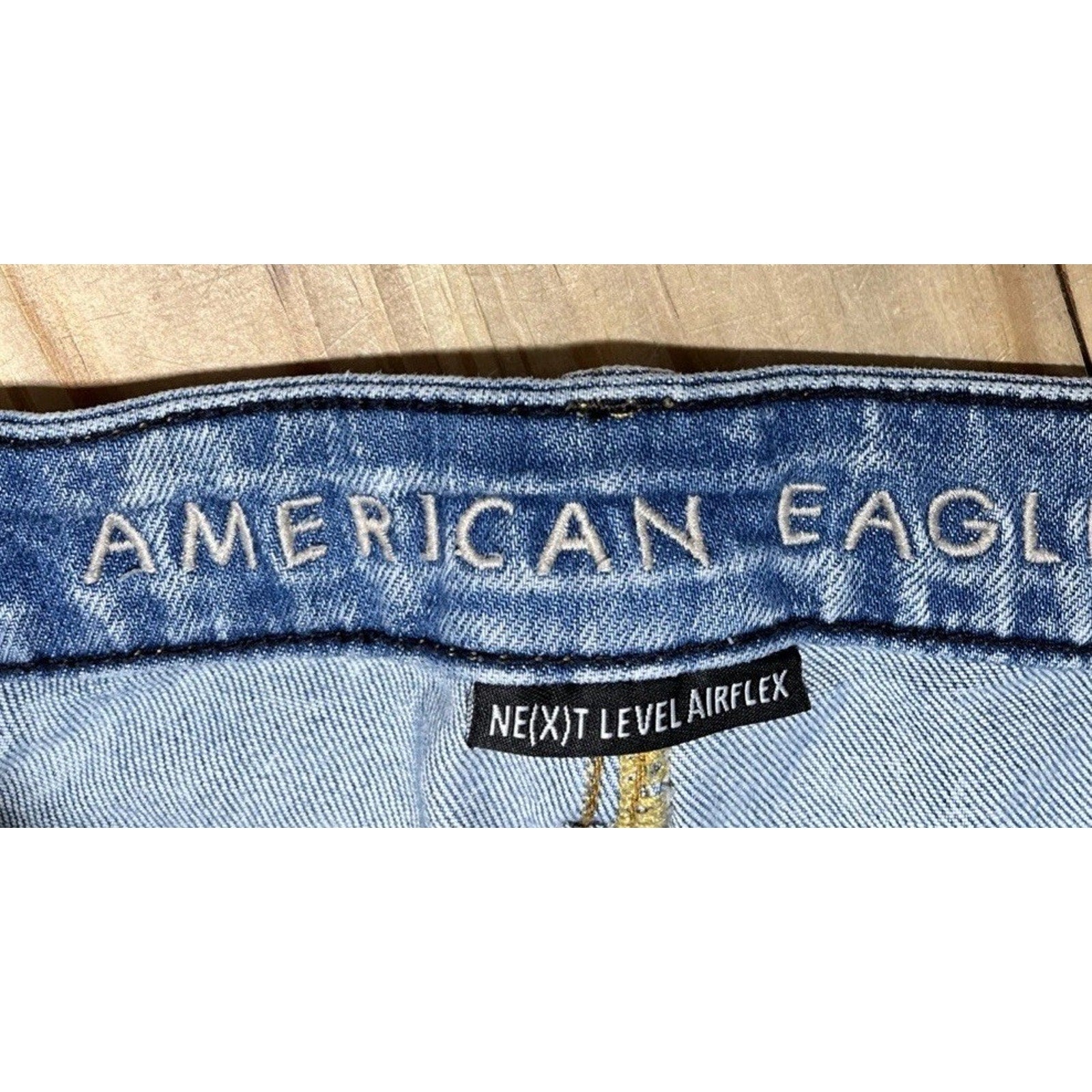 American Eagle Men's Jeans Next Level Airflex Skinny Distressed Light Wash 30x30