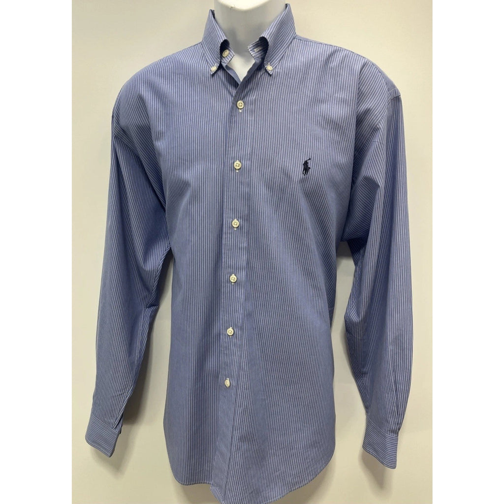 Ralph Lauren Blake shirt mens Medium blue stripe long sleeve button down