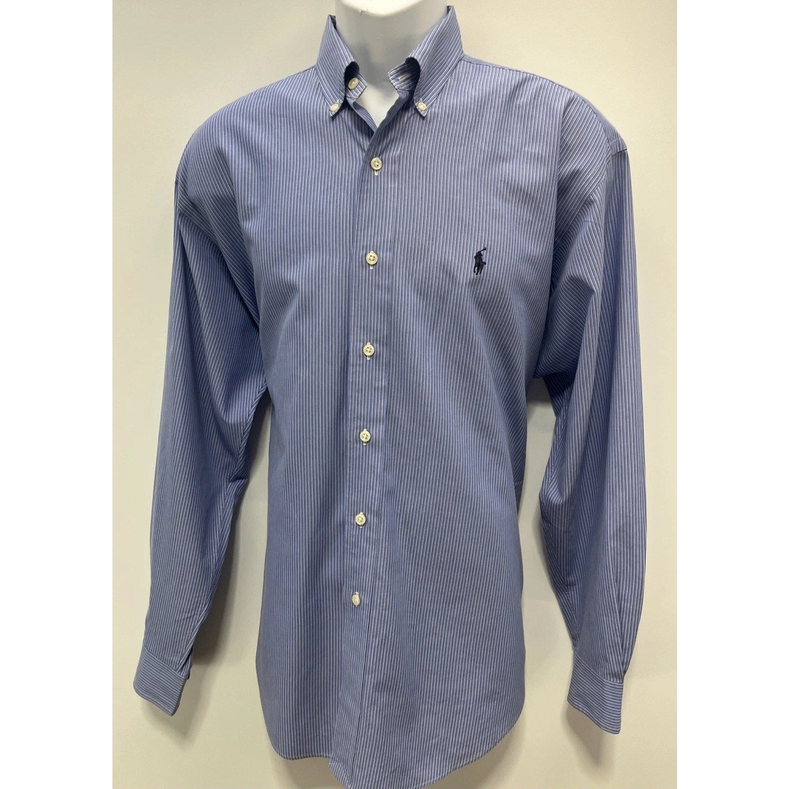 Ralph Lauren Blake shirt mens Medium blue stripe long sleeve button down