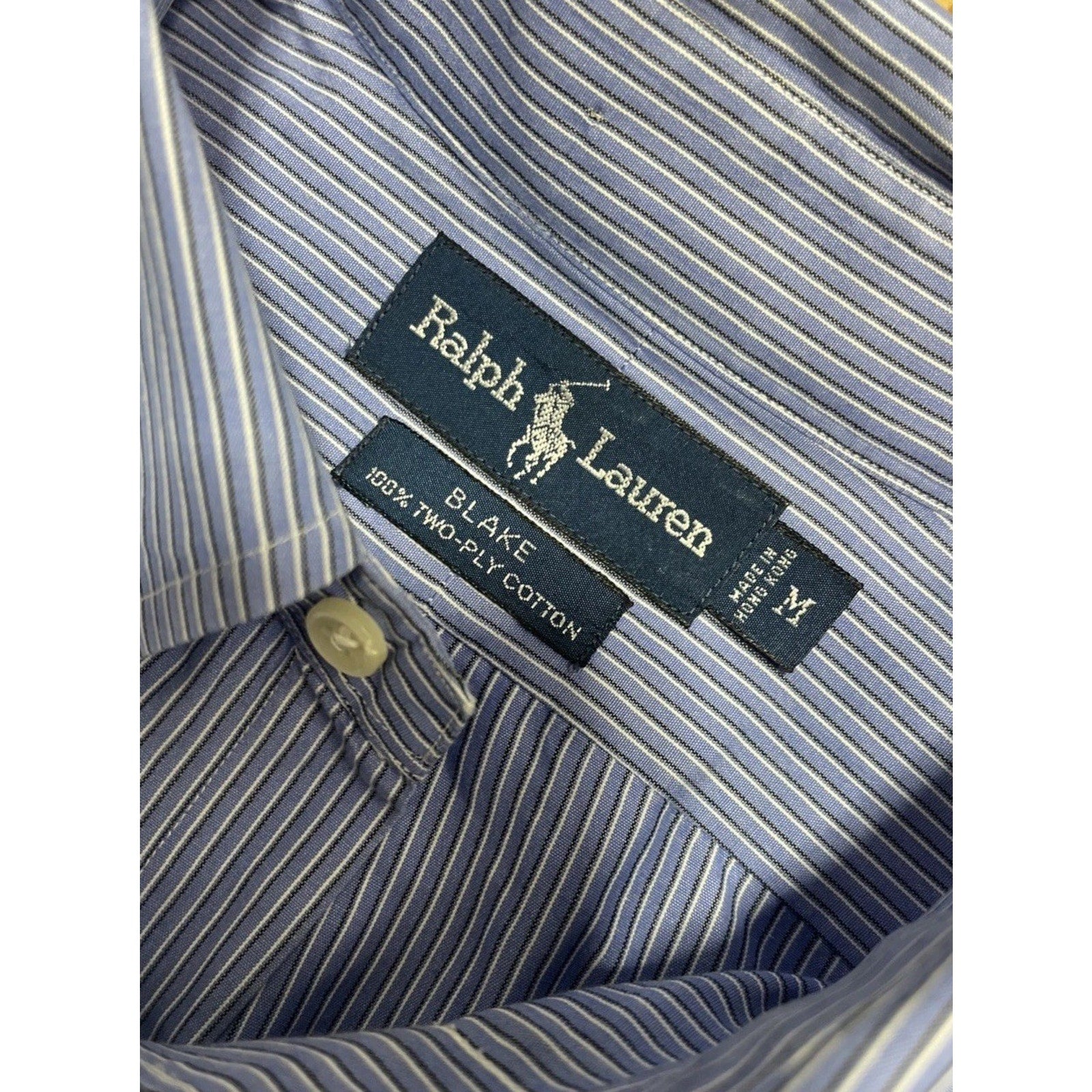 Ralph Lauren Blake shirt mens Medium blue stripe long sleeve button down