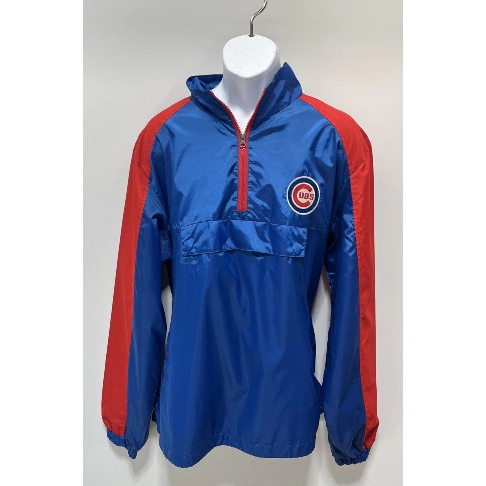 Chicago Cubs Blue Men's Quarter-Zip Pull Over Light Weight Windbeaker MLB XL