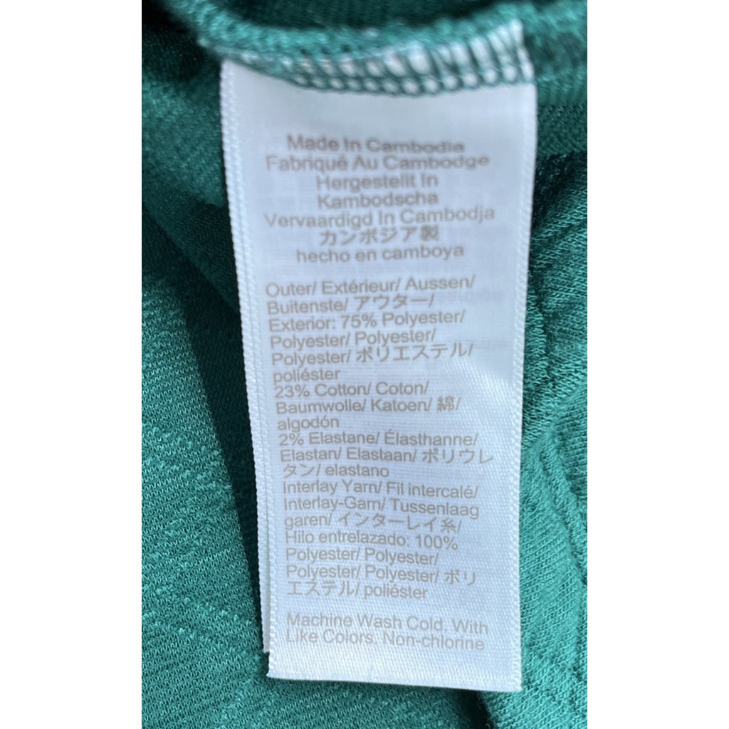 J. CREW | Women's M Emerald Green Quilted Mock turtleneck Top