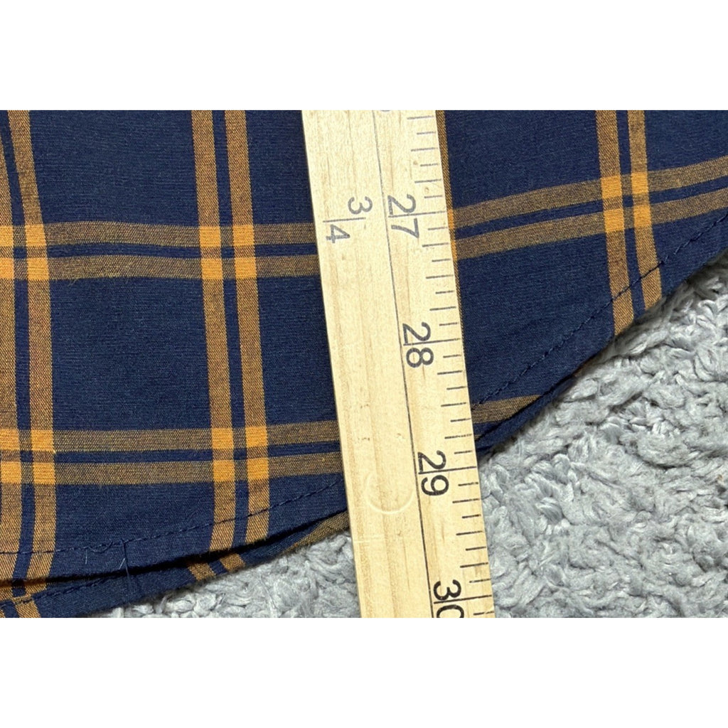 Old Navy Blue Tartan Plaid Men’s Long Sleeve Size XL Slim Fit NWT