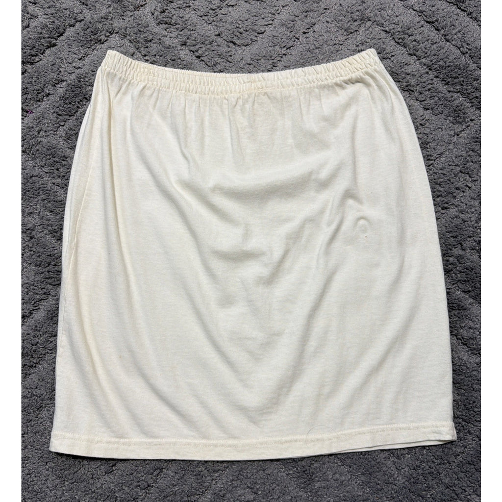 Vtg Chico's Designs Stretch Elastic Waist Pencil Skirt Size 2 L Made In USA