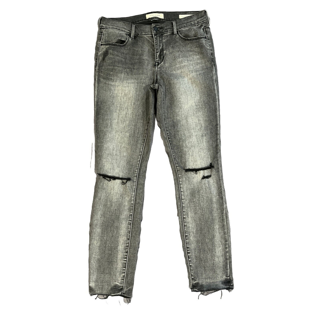 PacSun Jeans Womens 27 Dark Gray Ankle Jegging Distressed Cropped Stretch Denim