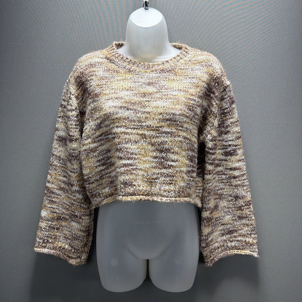 Sadie & Sage Knit Multicolor Oversized Cropped Sweater Size XS