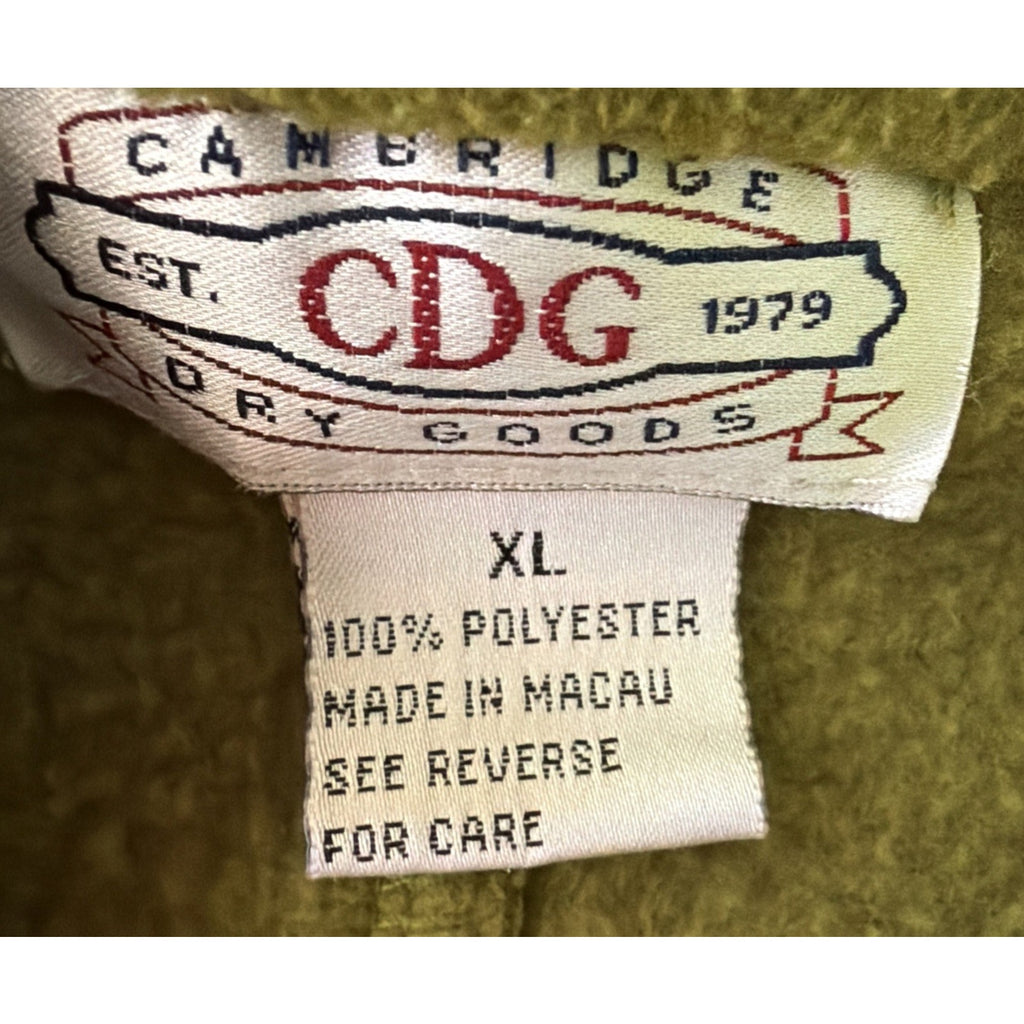 Vintage Cambridge Dry Goods Women's Green Fleece Vest Size XL