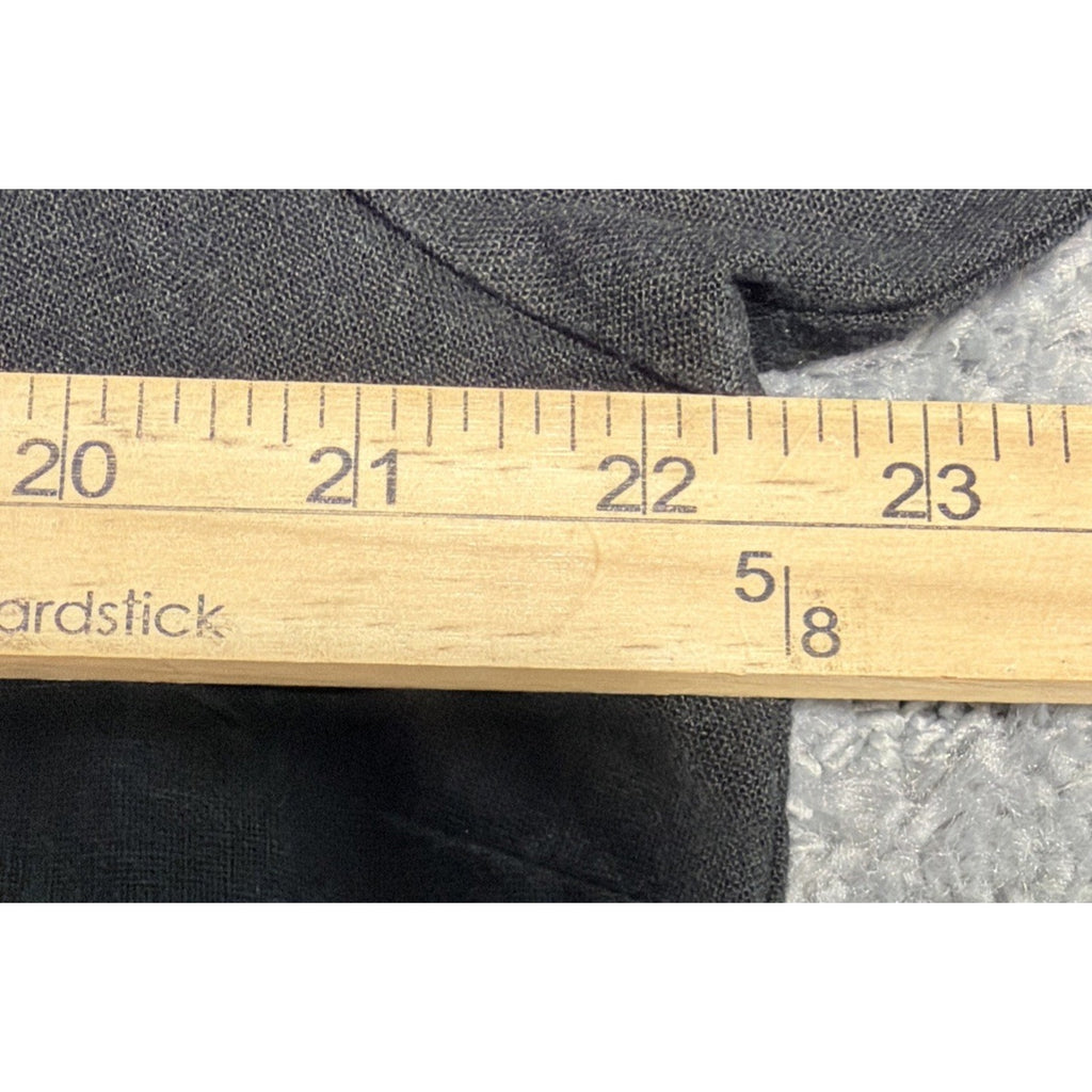 Maggie Barnes Black Embroidered Linen Tunic Top Boho Women's Plus Size 18W