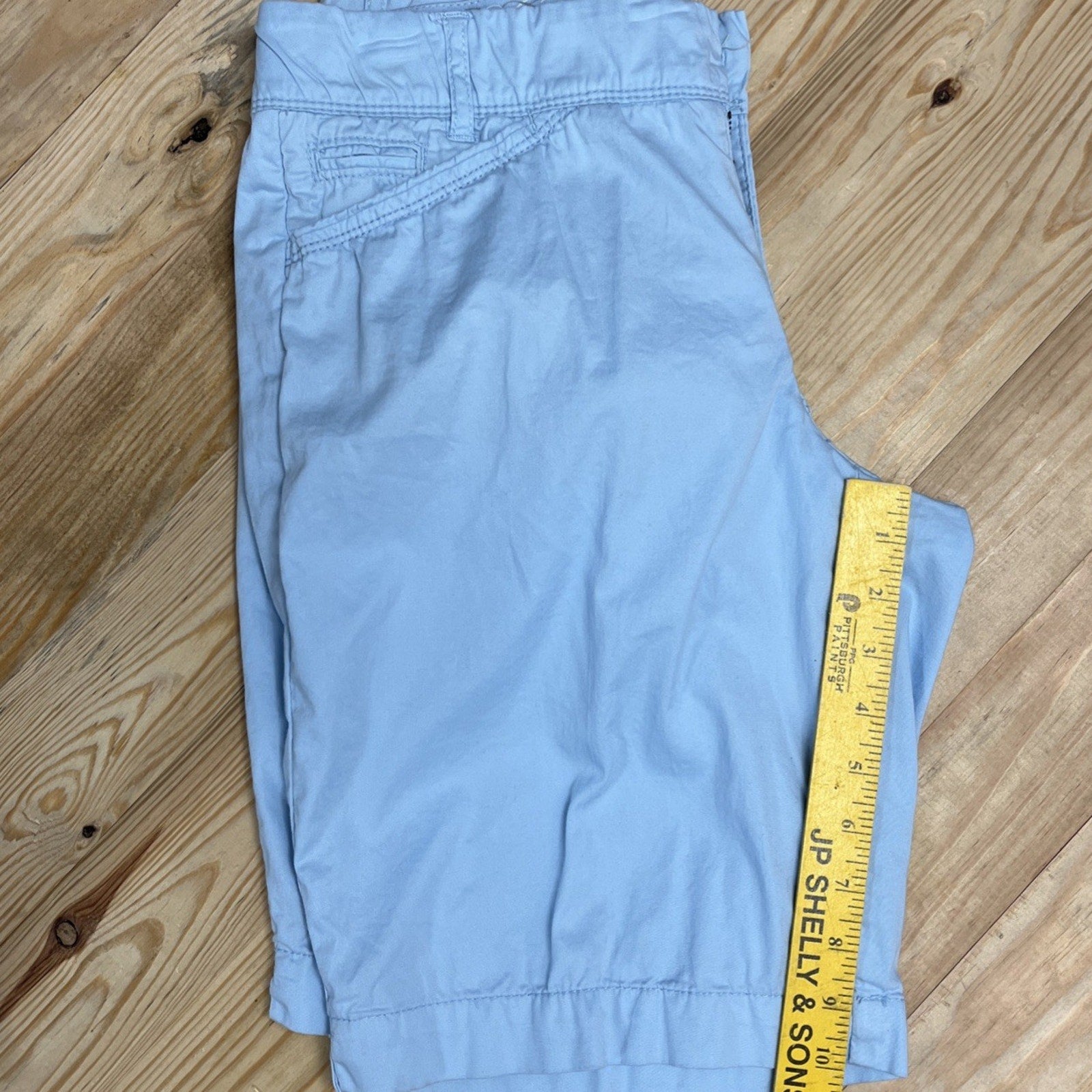 Intro by Jonathan Ross Women's Regular Fit Stretch Chino Short Blue Sz 4P