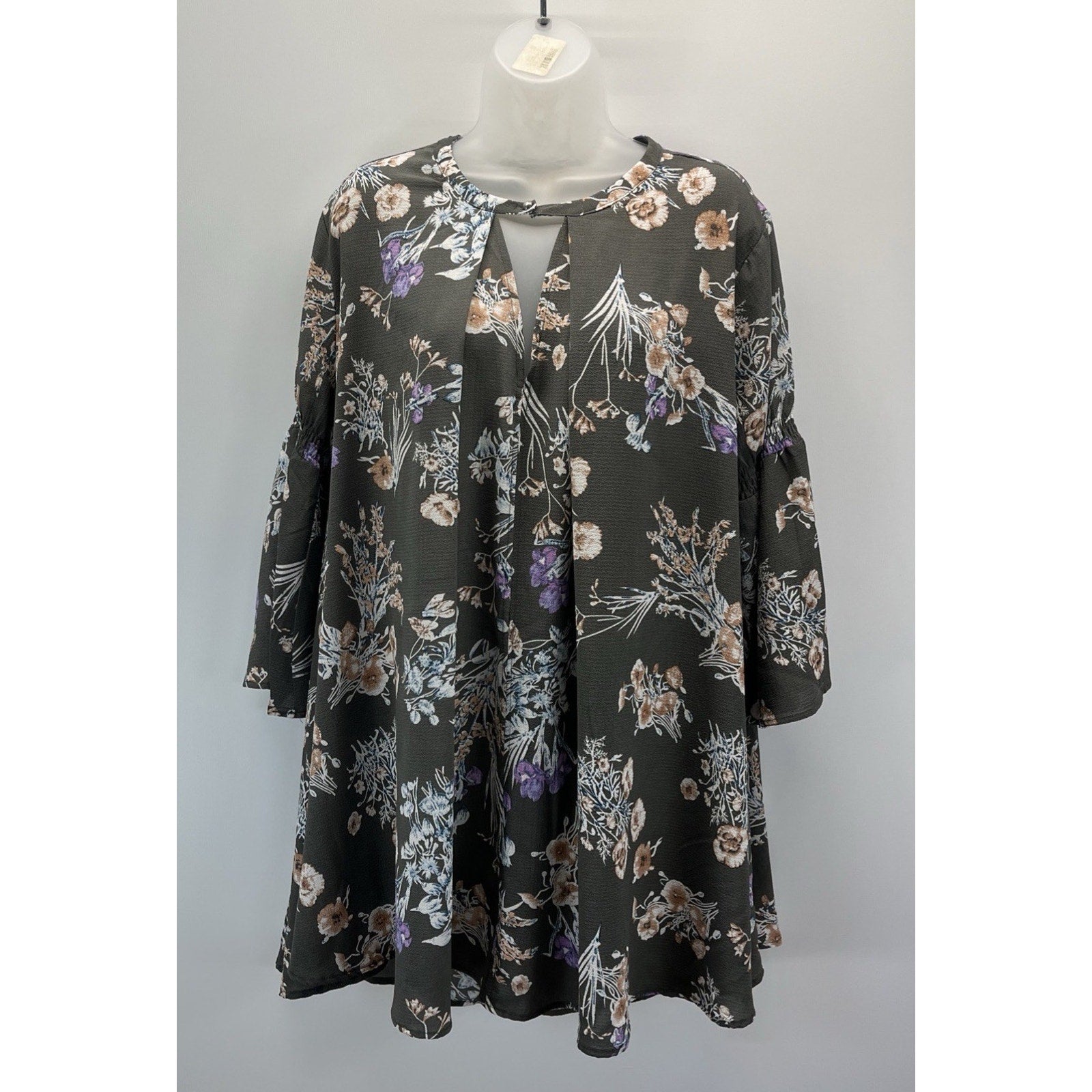 Umgee Dress Womens Large Tent Oversized Shift Boho Floral