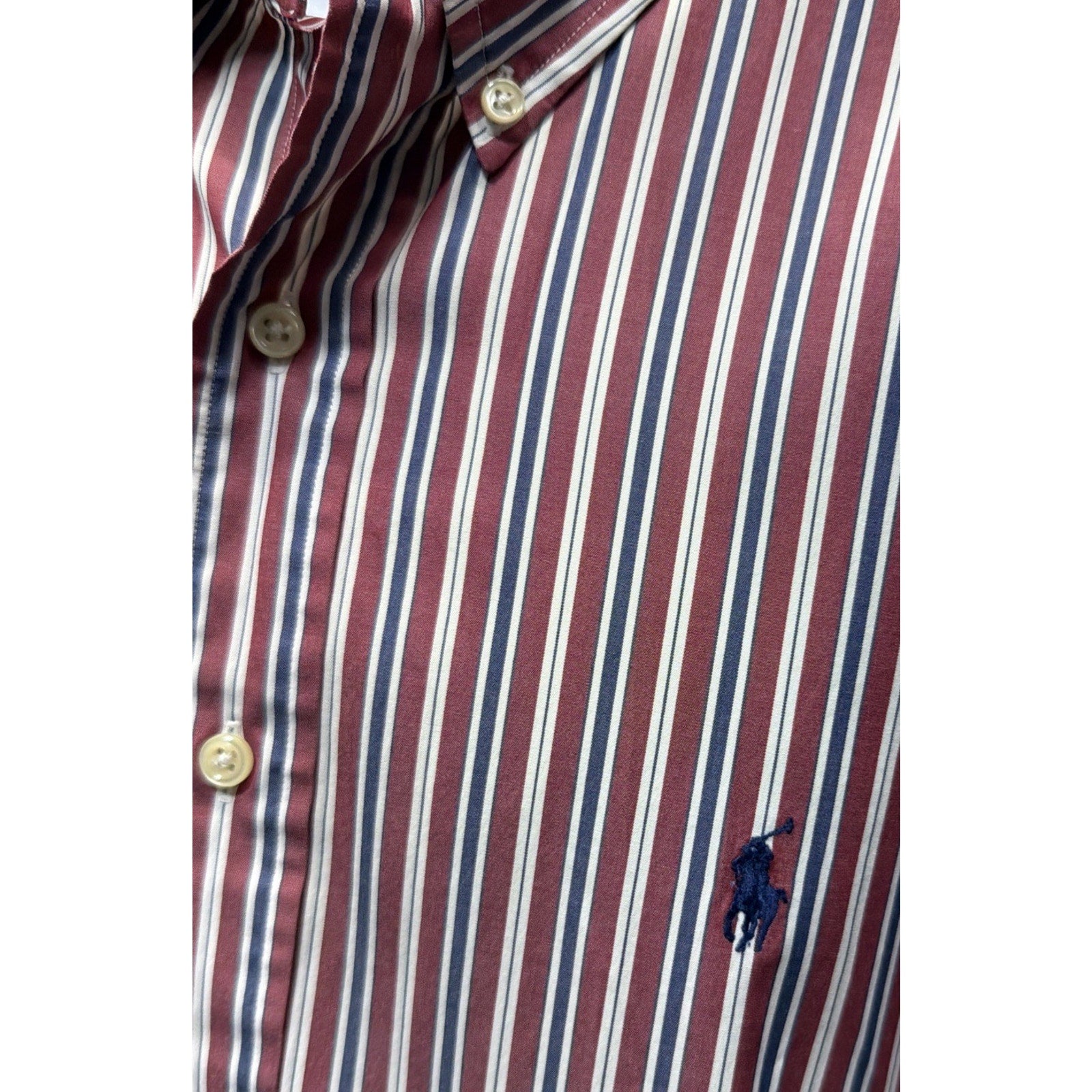 Ralph Lauren Shirt Men XXL Blake Striped Button Up Long Sleeve Casual Preppy