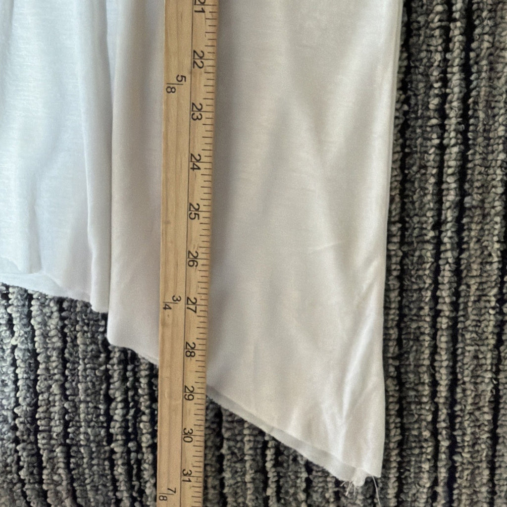 Derek Heart Womens M Short Sleeve Scoop Neck Asymmetrical T Shirt White Stretch