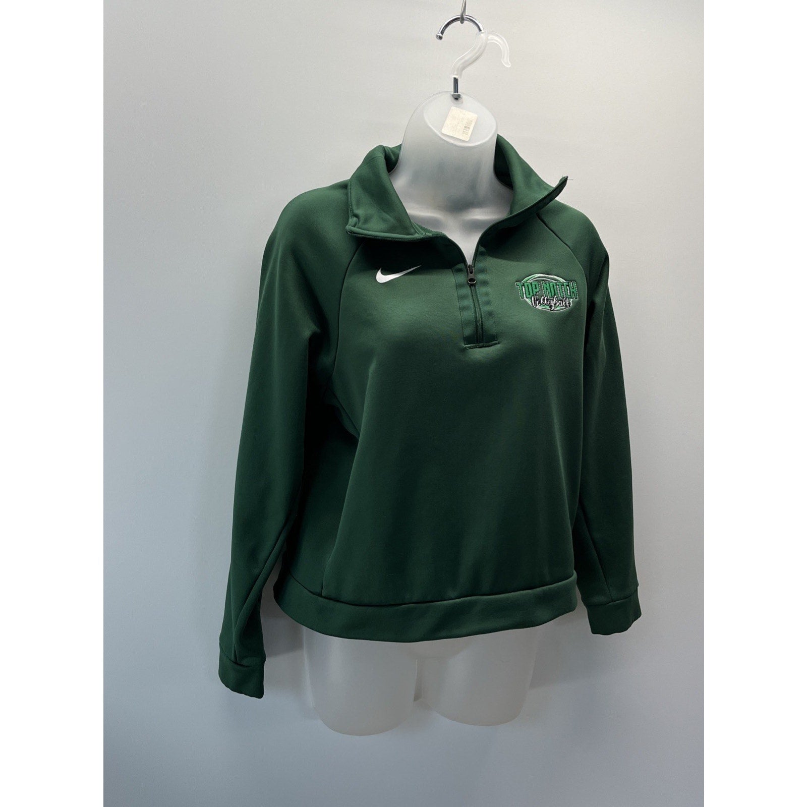 Women’s Nike Top Notch Volleyball L/S 1/4 Zip Green Small
