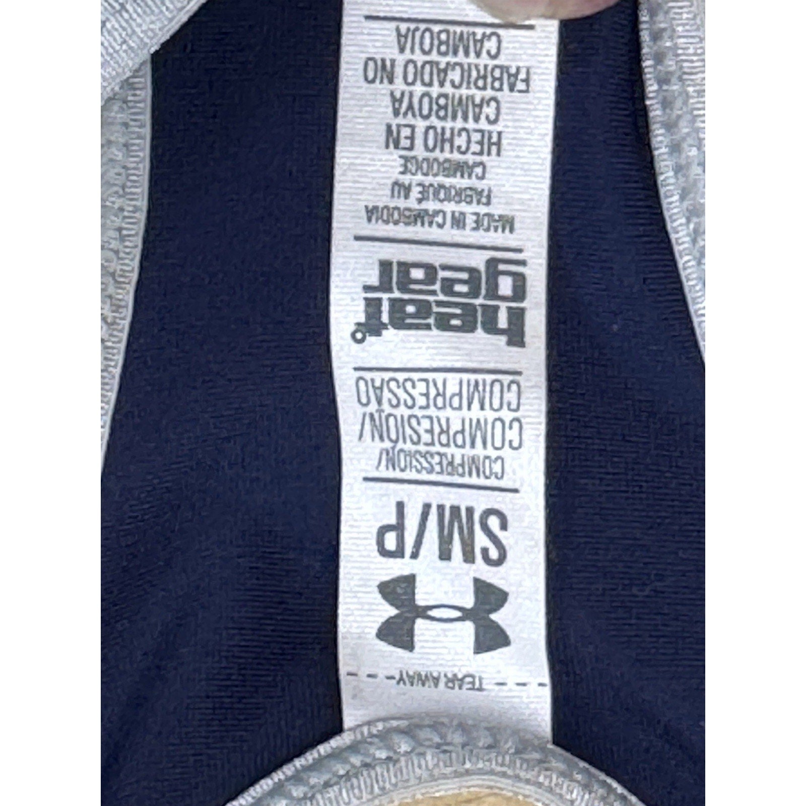 Under Armour Sports Bra Navy Blue Mid Impact Compression Racerback Women’s S NWT