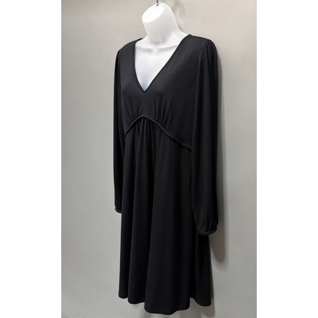 Ann Taylor LOFT Black Knit Long Sleeve Dress Size 6