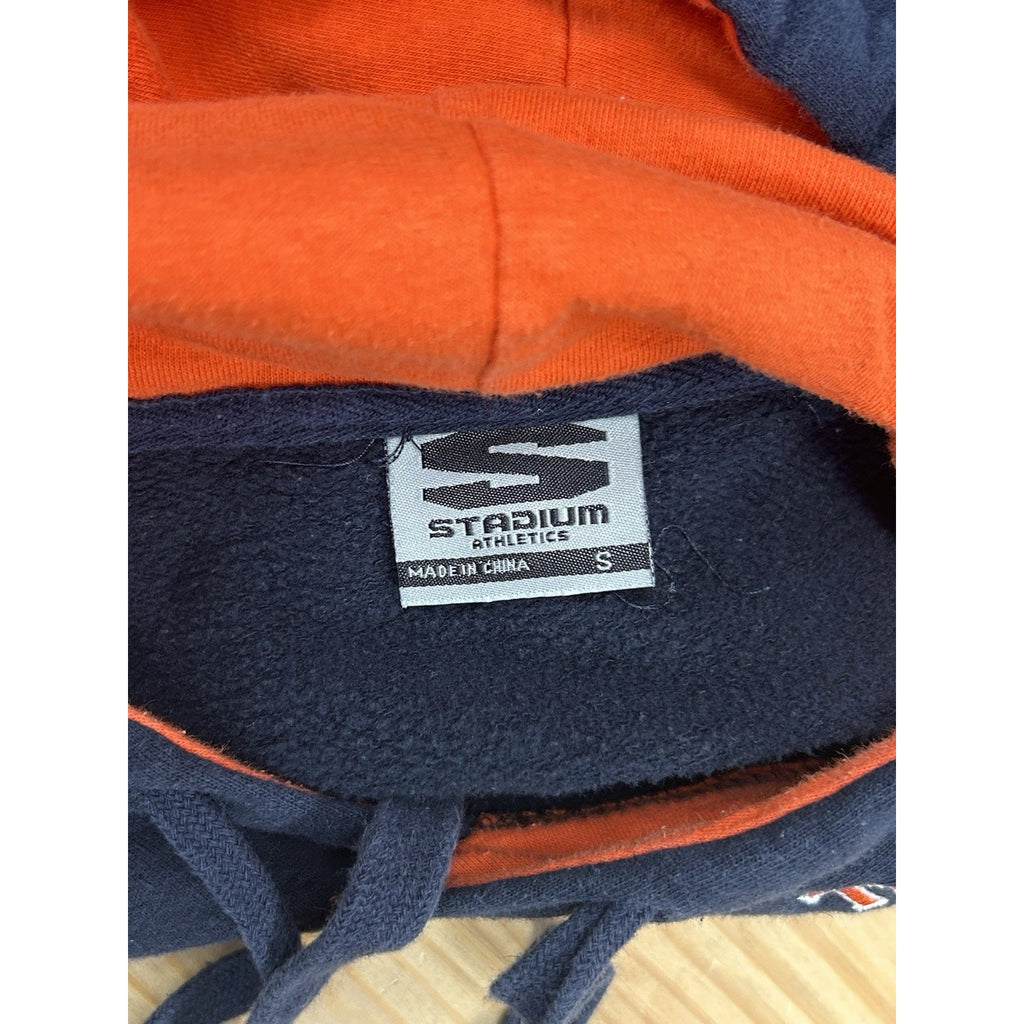 Stadium Hoodie Sweatshirt Auburn University Navy Blue Orange Size S