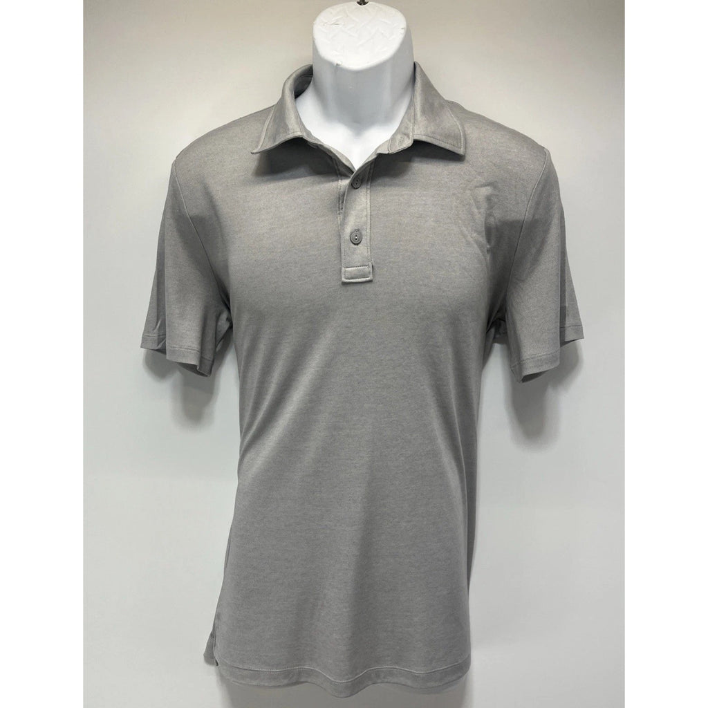 American Eagle Jersey Polo Shirt Mens M Gray Short Sleeve Soft Preppy Casual
