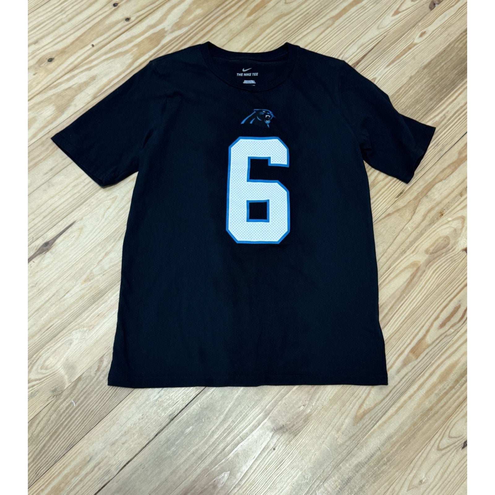 Carolina Panthers Nike T-Shirt NFL Baker Mayfield #6 Logo Youth XL 18/20