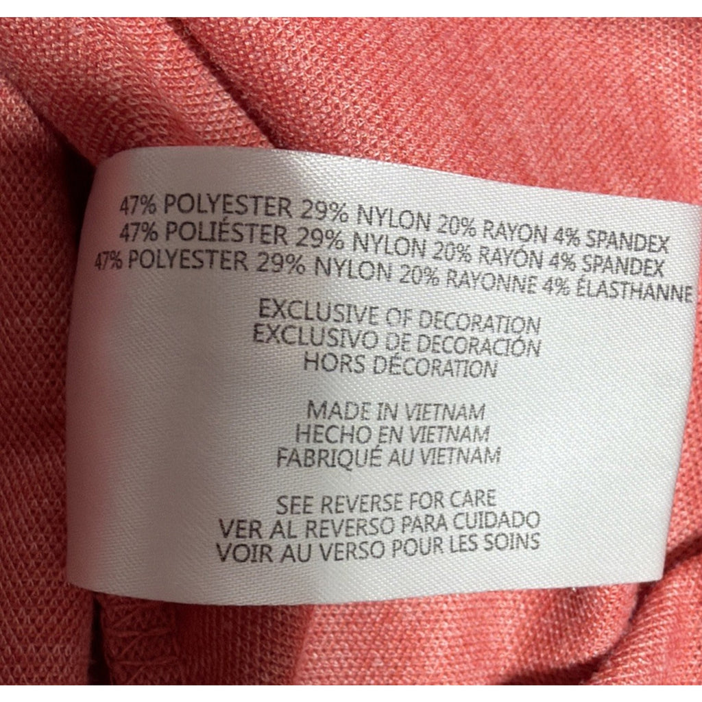 Fundamental Coast Shirt Mens Medium Polo Short Sleeve Coral Beach Casual Preppy