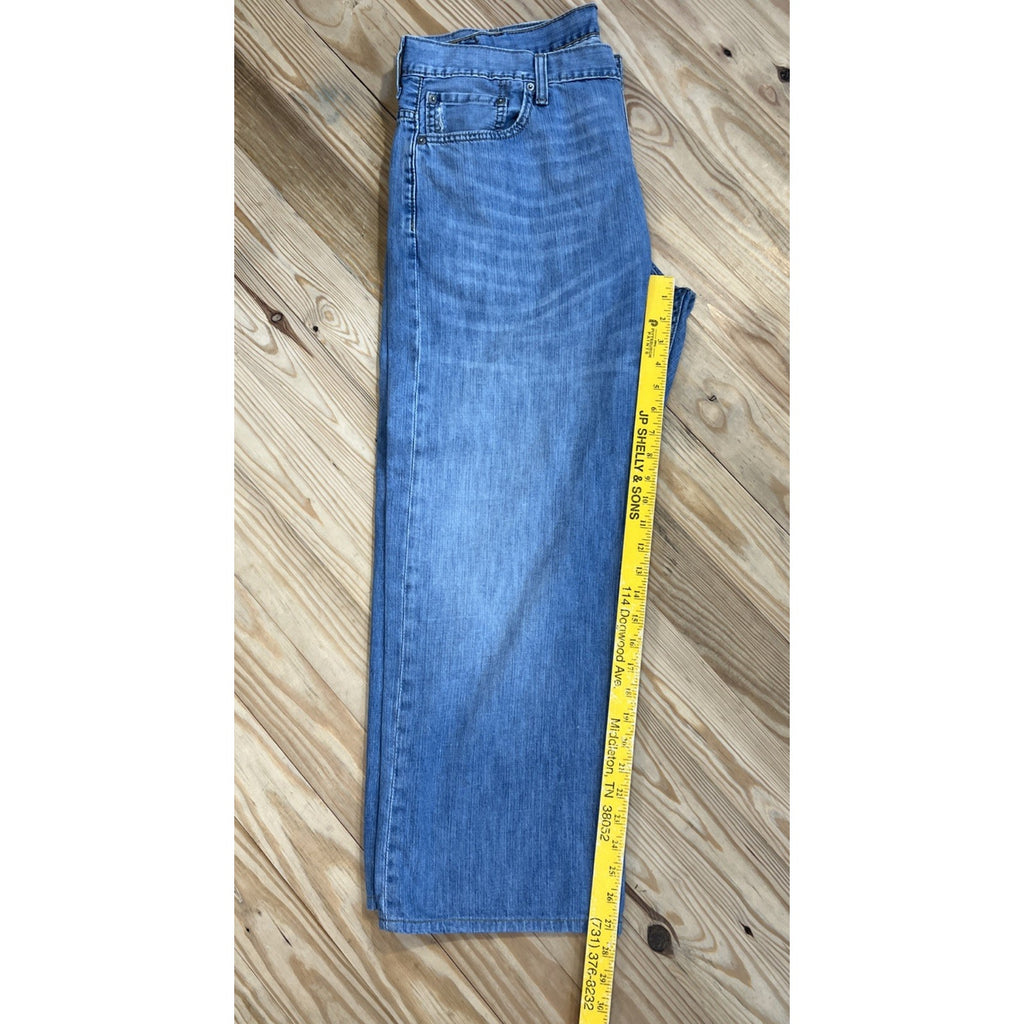 Levi's 569 Loose Straight Jeans Mens 38x30 Lightweight Blue 100% Cotton Denim