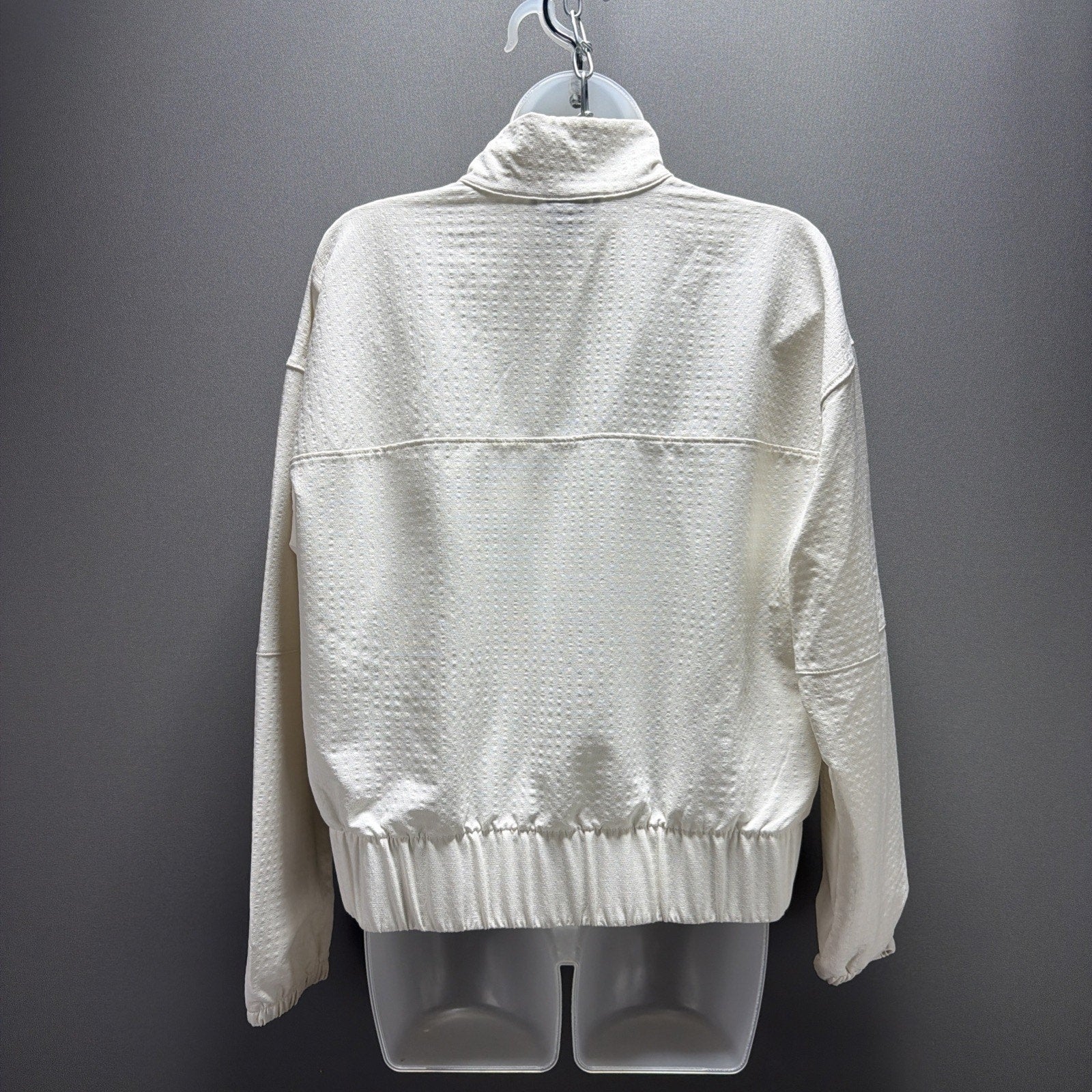 The North Face Women's Tekware Grid 1/4 Zip Jacket White Dune Size Small Stretch