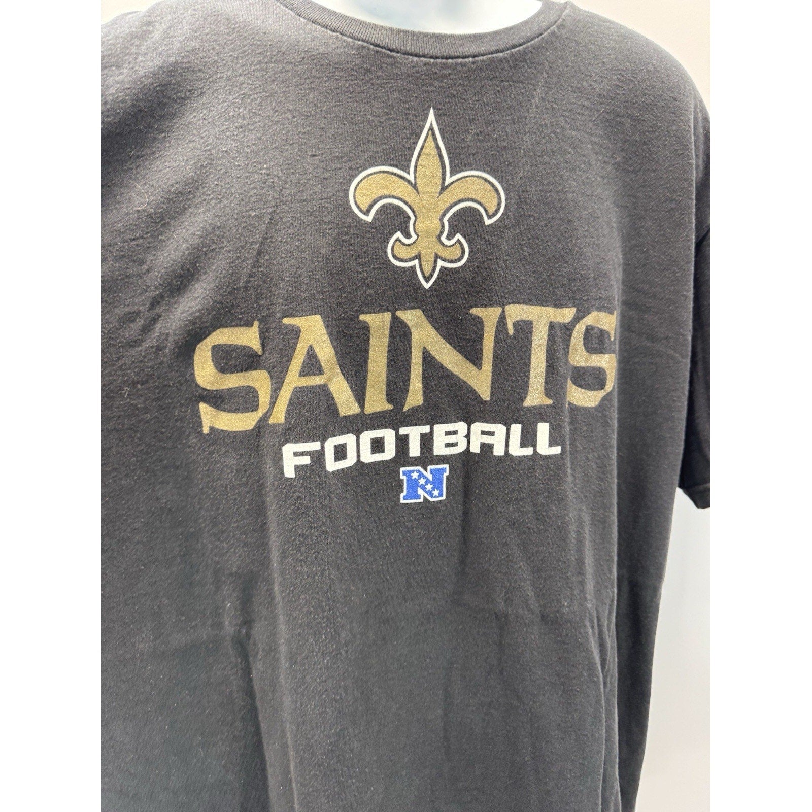 Mens Nfl Team Black Shortsleeve New Orleans Saints Tshirt XL