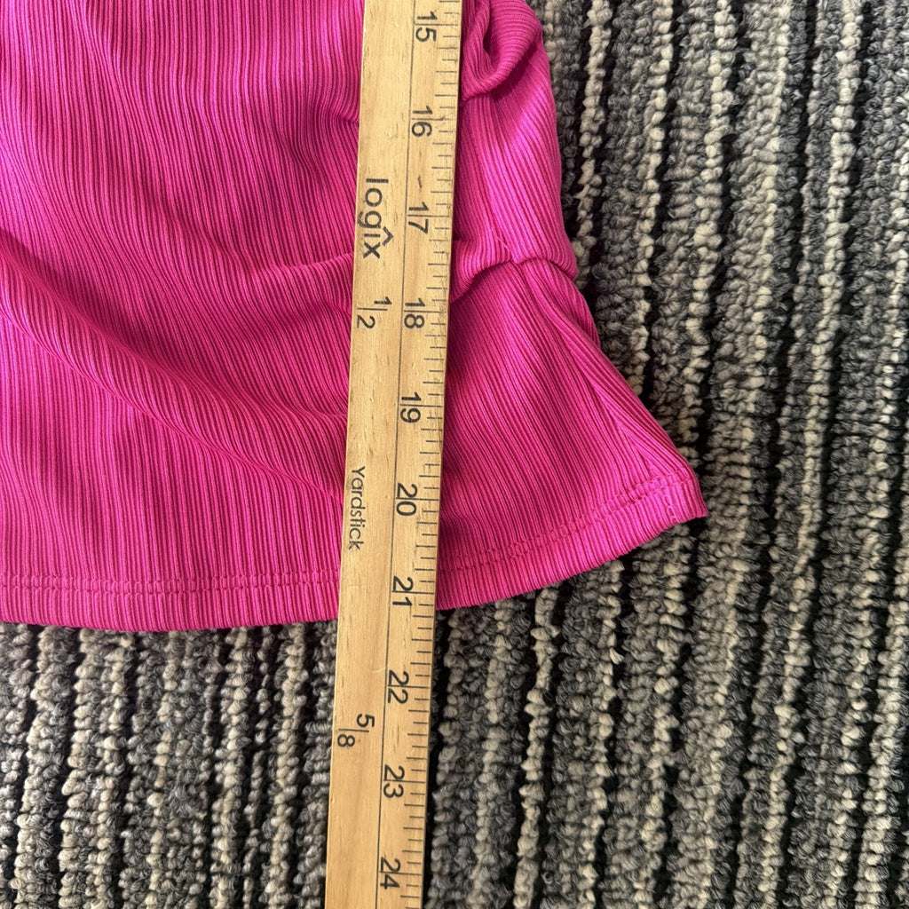 NWT ~ Nine West ~ Wrap Shirt w/Ruched Detail on side Fuchsia Size M Stretch