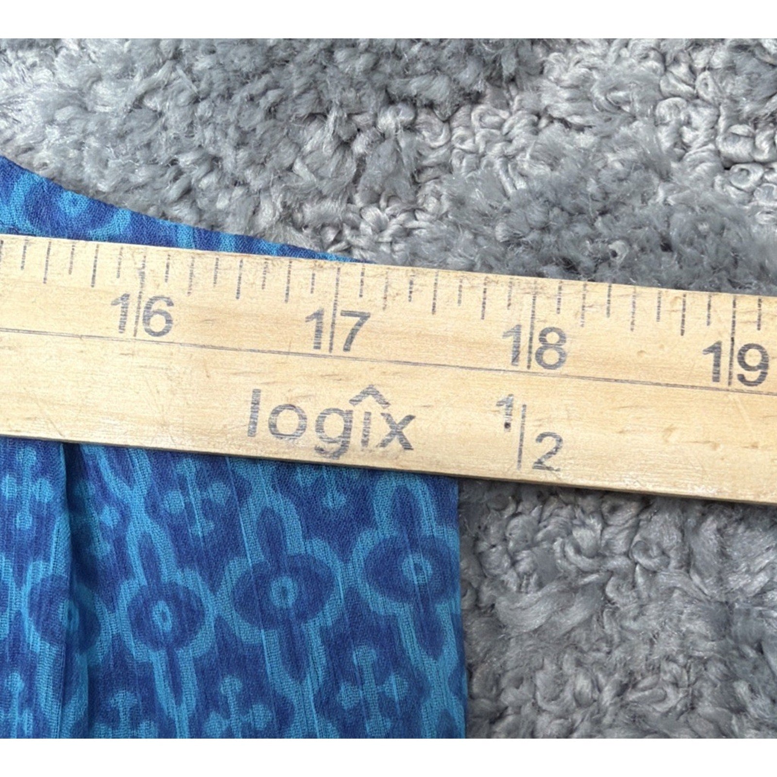 Lucky Brand Lined tank casual Medium Blue Boho Embroidered pattern