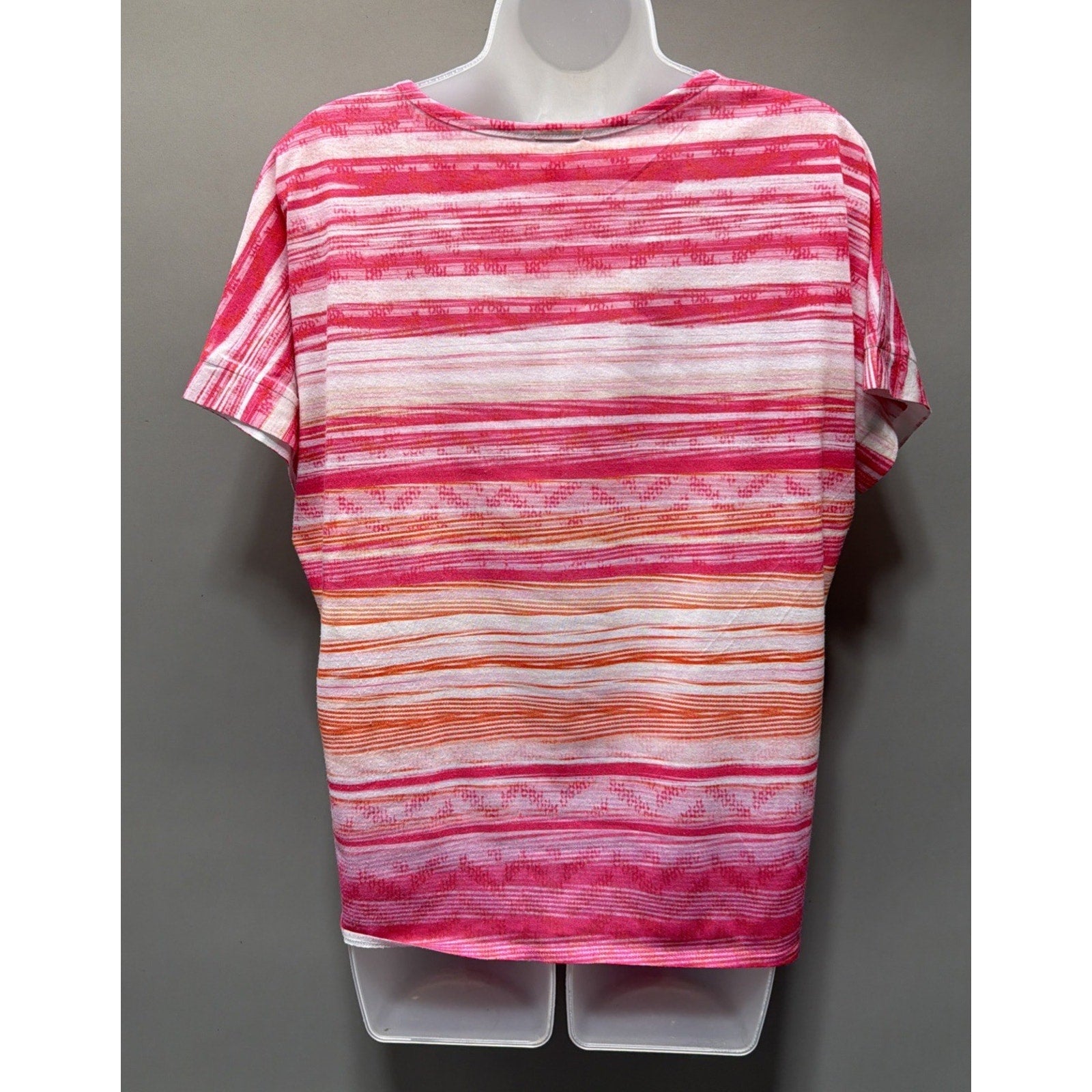 Chico's Calliandra Pink New Waves Darla Tie Front Knit Top Size 1 Medium