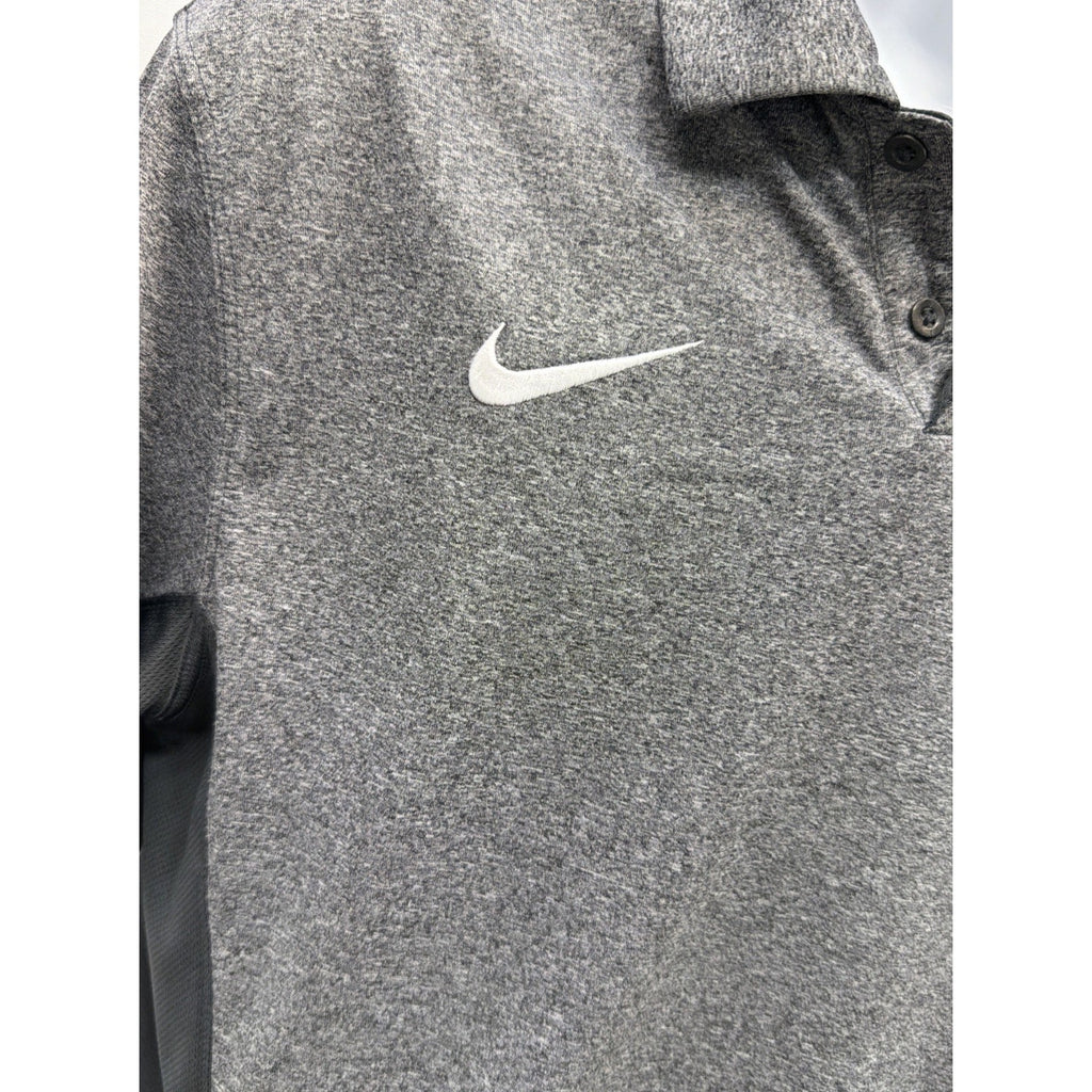 Nike Victory Block Dri Fit Gray Performance Golf Polo Shirt Mens S