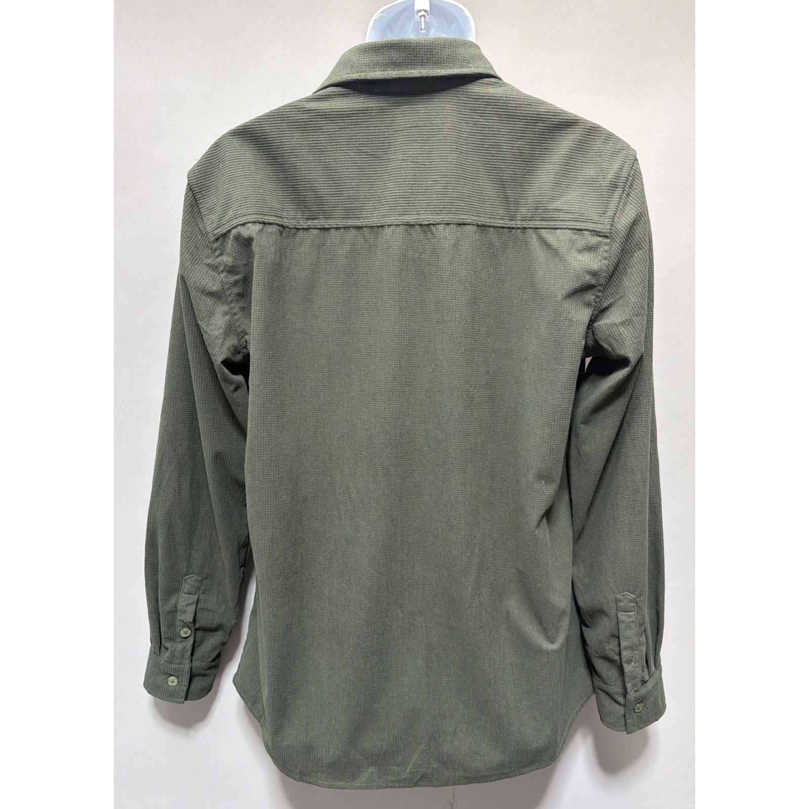 New COOFANDY Men's Corduroy Long Sleeve Button Down Shirt Green Size Medium