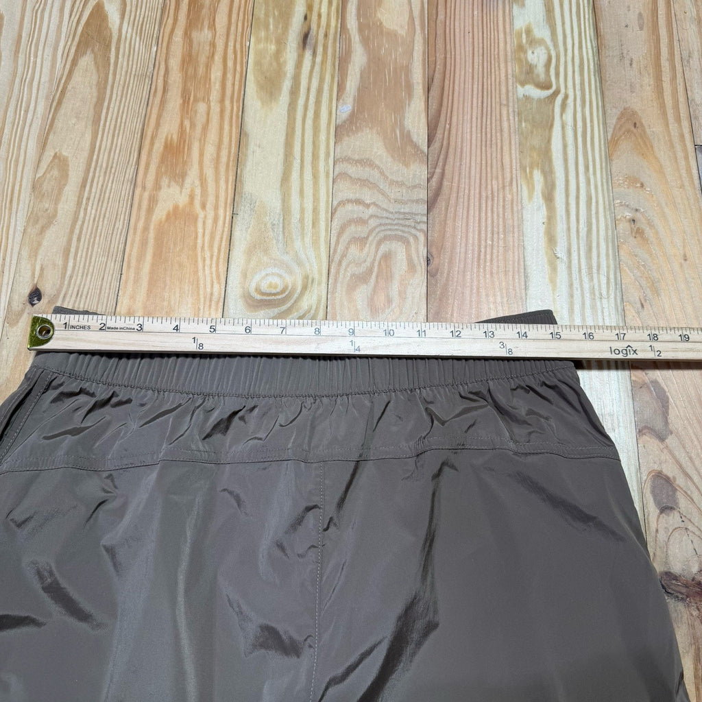 Athleta Women’s M Taupe Parachute Pants Wide Leg Drawstring Hem Zip Pockets