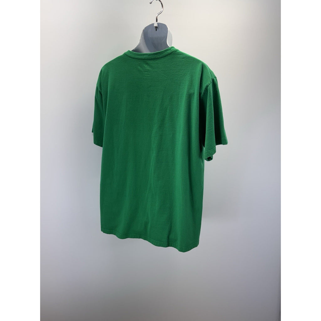 Adidas Kelly Green Orange Adidas Logo 3 Stripes Crew Neck Shirt Sleeve XL