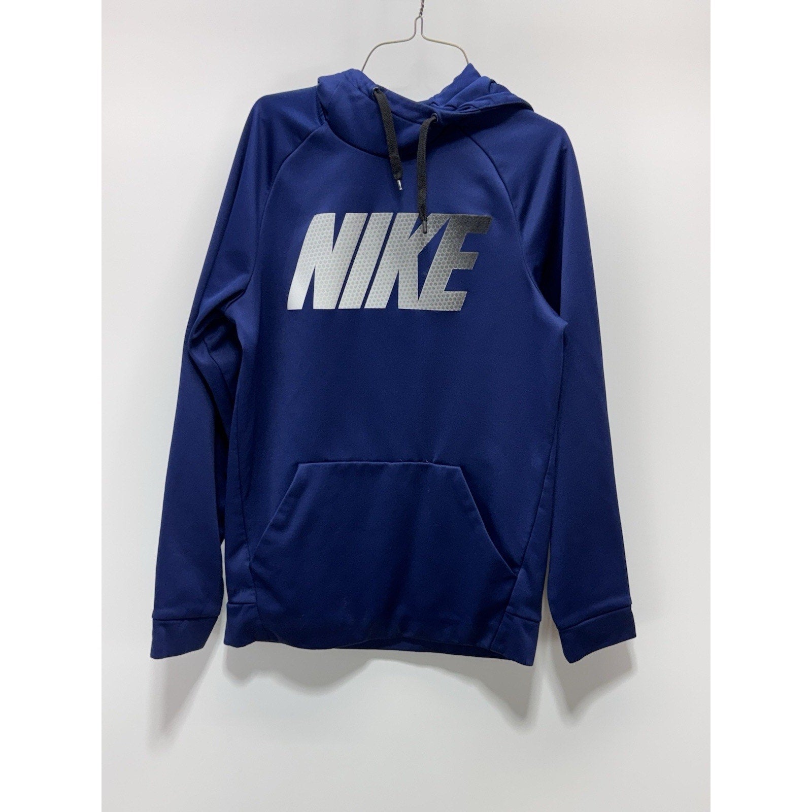 Nike Dri-Fit Pullover Hoodie Men’s Small Blue With Flaw