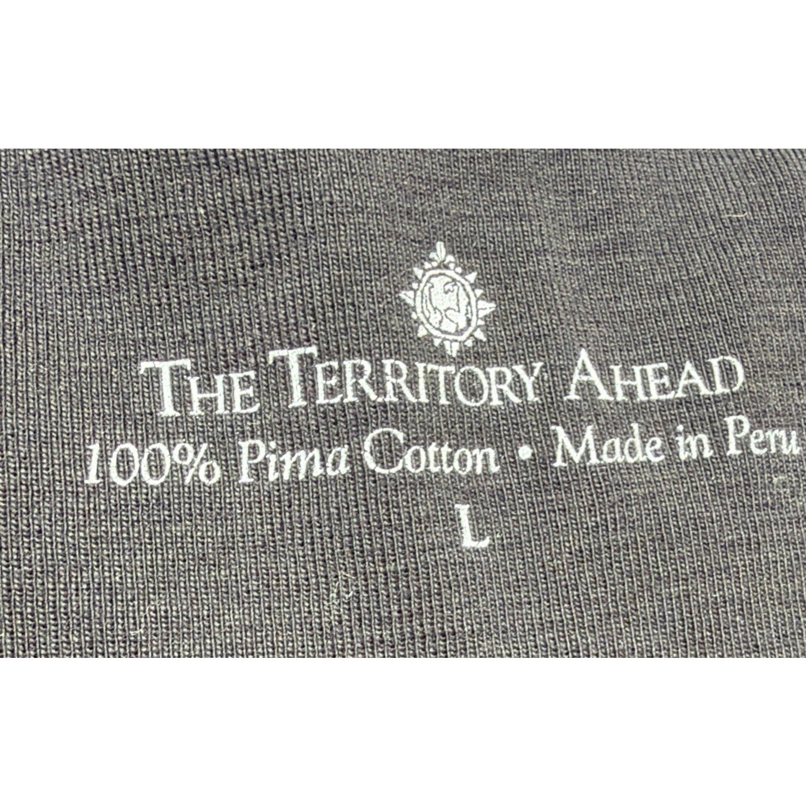 Territory Ahead Women's L Black Peruvian Pima Cotton V Neck Cap Sleeve T Shirt