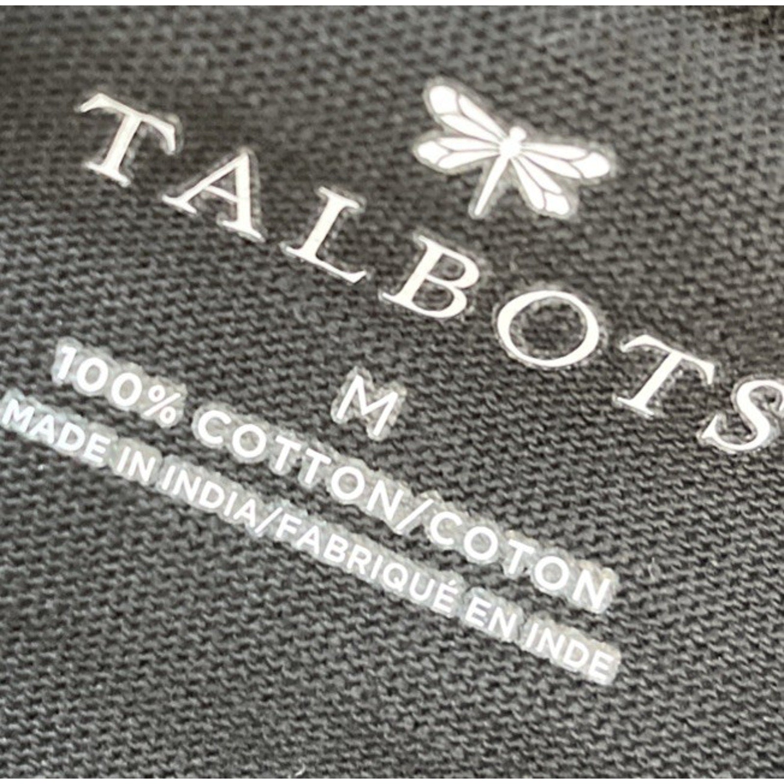 Talbots Black Slub Sleeveless Cotton Embroidered Trim Shift Dress Medium