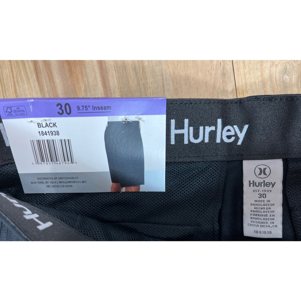 NWT Hurley Exist Hybrid Walk shorts Size 30 Men’s Black