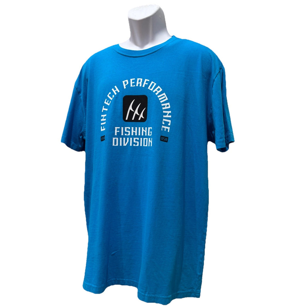 Men's Fintech Performance Fishing T-Shirt Ocean Blue X-Large NWOT