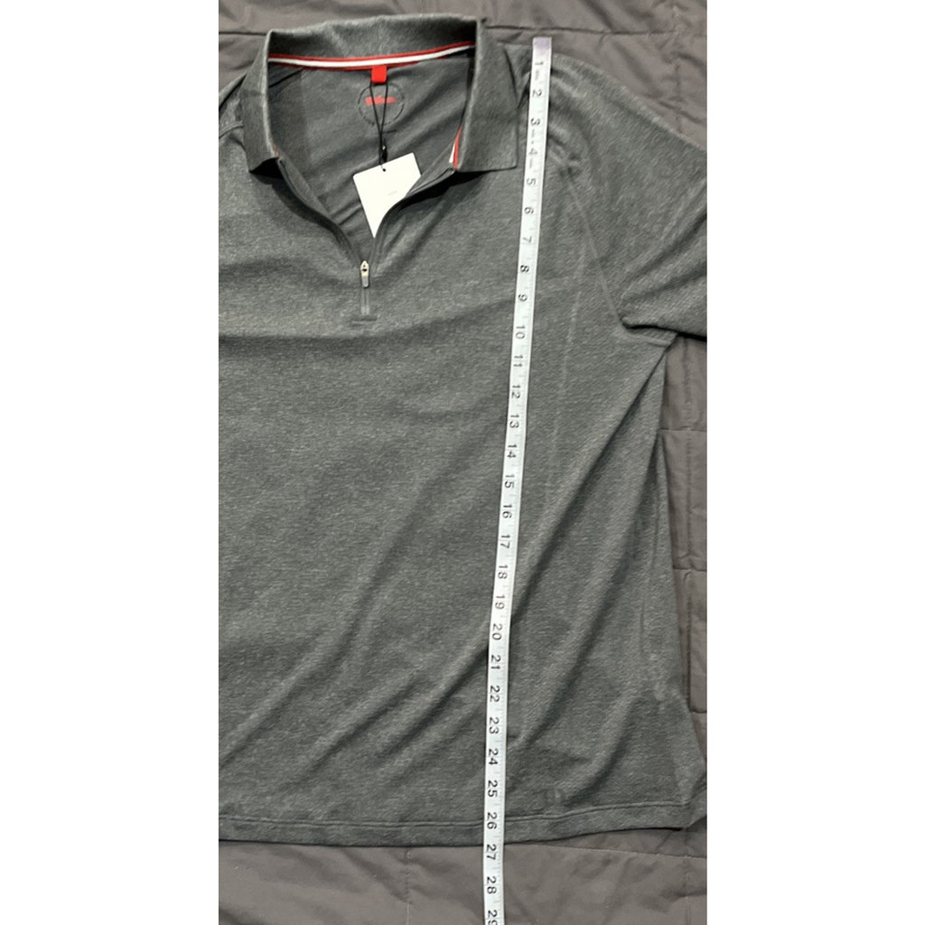 NWT Wilson Henley 1/4 Zip M Series Hybrid Activewear Gray Polo - Large Msrp 78$