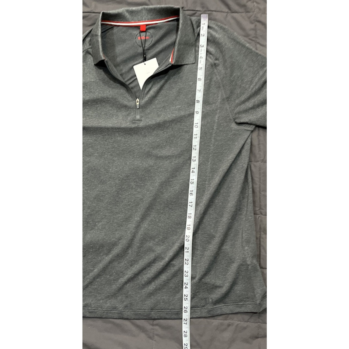 NWT Wilson Henley 1/4 Zip M Series Hybrid Activewear Gray Polo - Large Msrp 78$