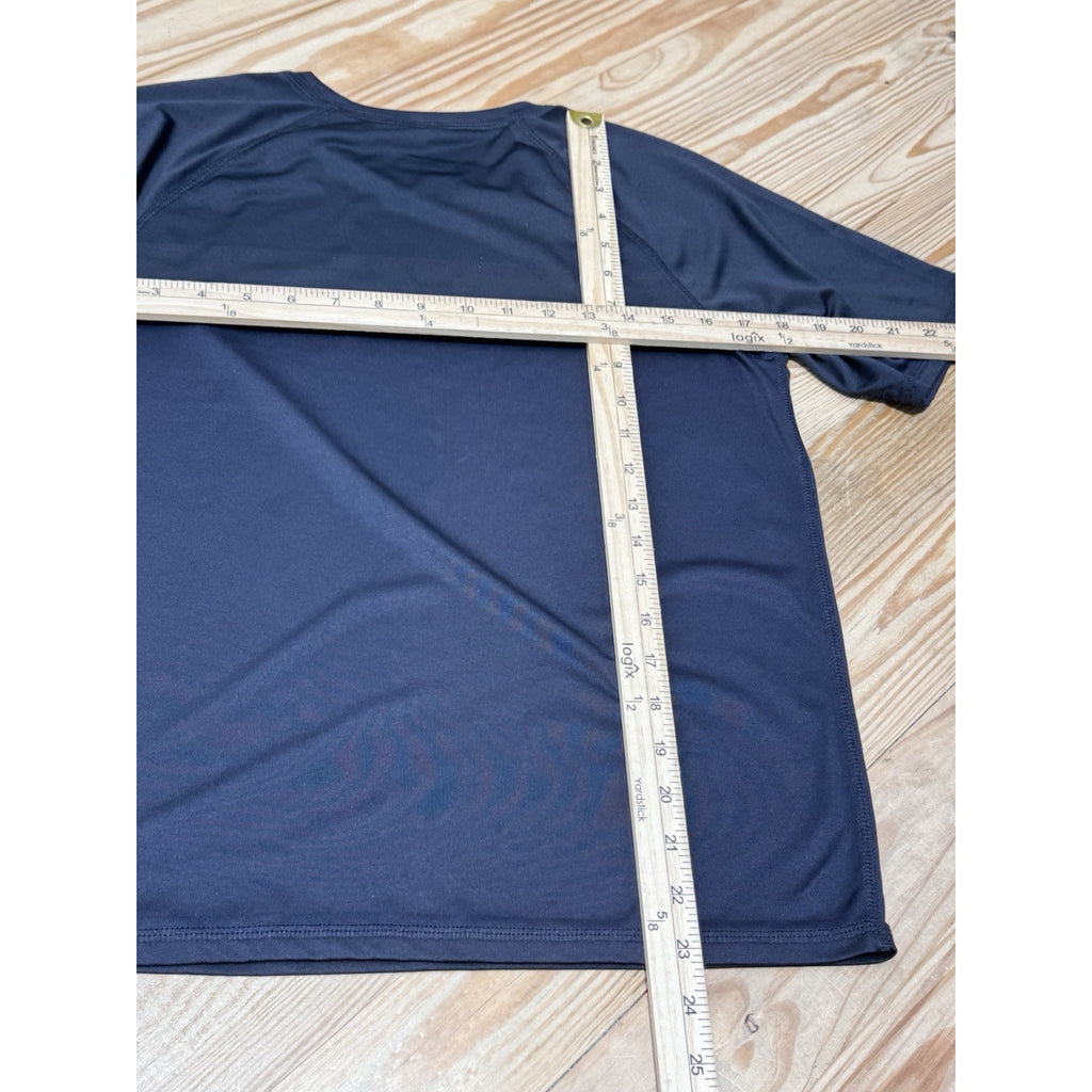 Spyder Swim Shirt Black Youth Short Sleeve Surf Stretch Spellout Large 14/16