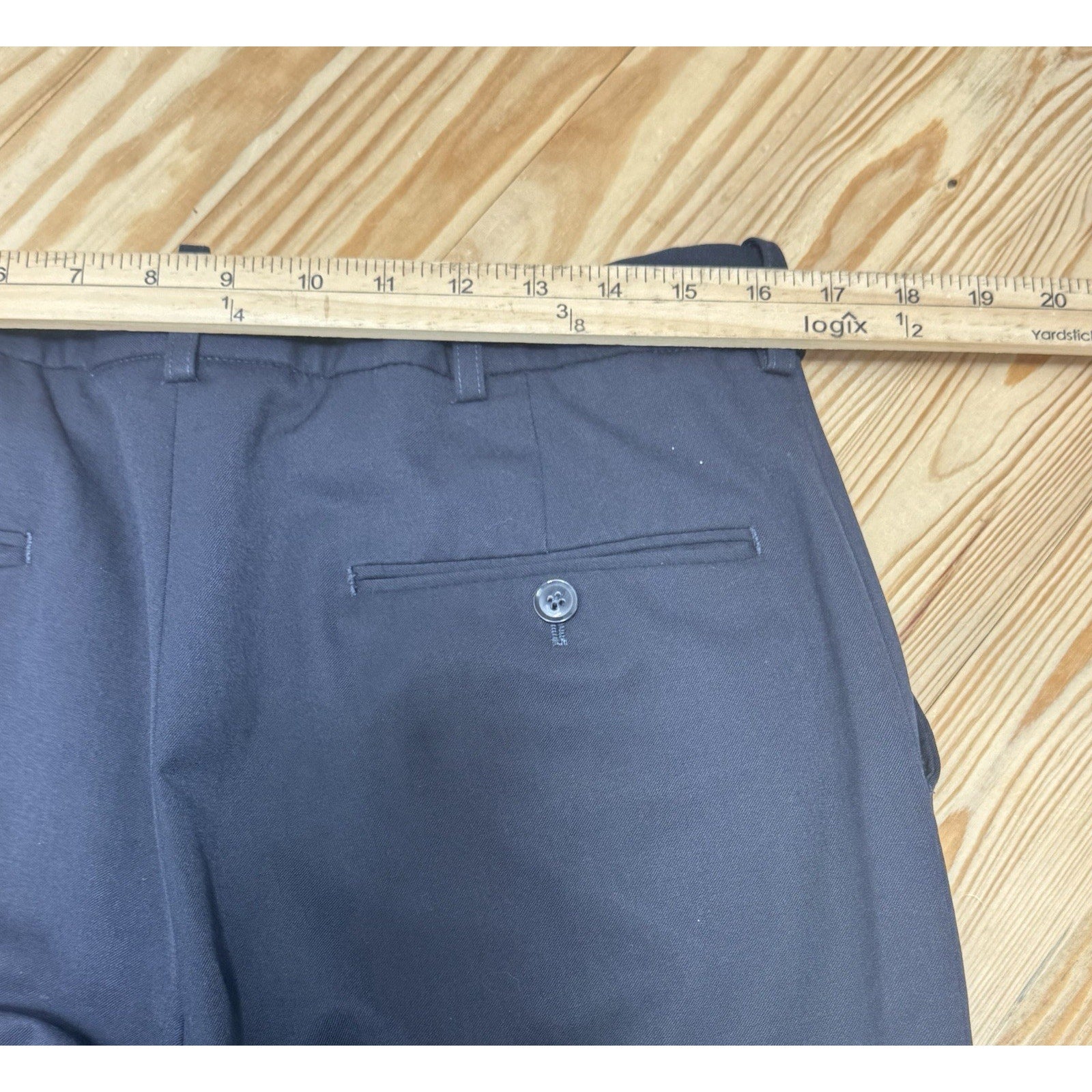 Murphy & Hartelius MH Austin Pilot Aviation Dress Pants Mens 34R Navy Blue Slack
