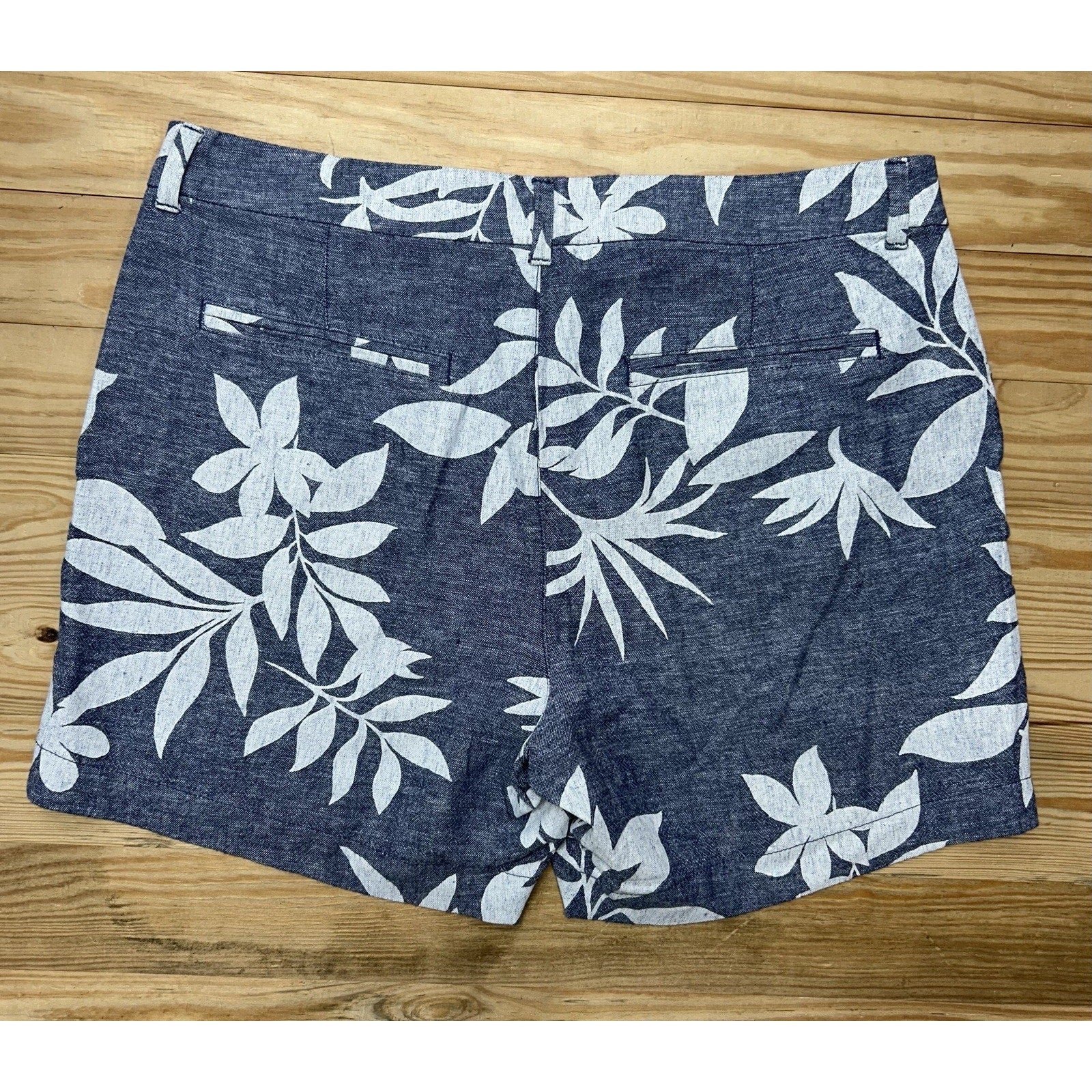 Old Navy Everyday Short Linen Blend Multicolor Floral Size 14 Beach Resort.