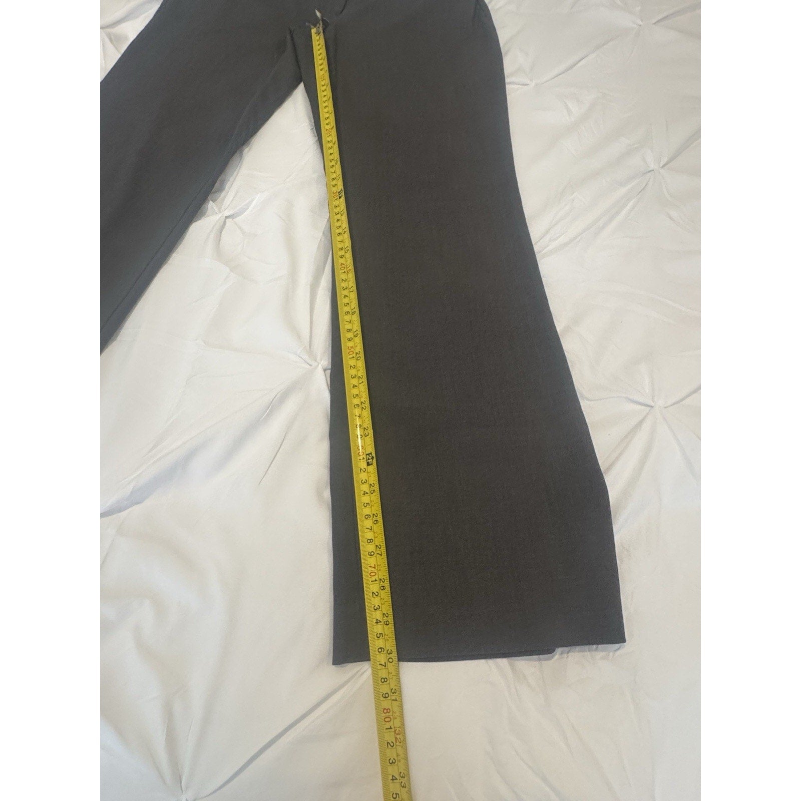 Calvin Klein Modern Fit Pants Womens 8 Gray Career Dress Trousers Stretch Wide