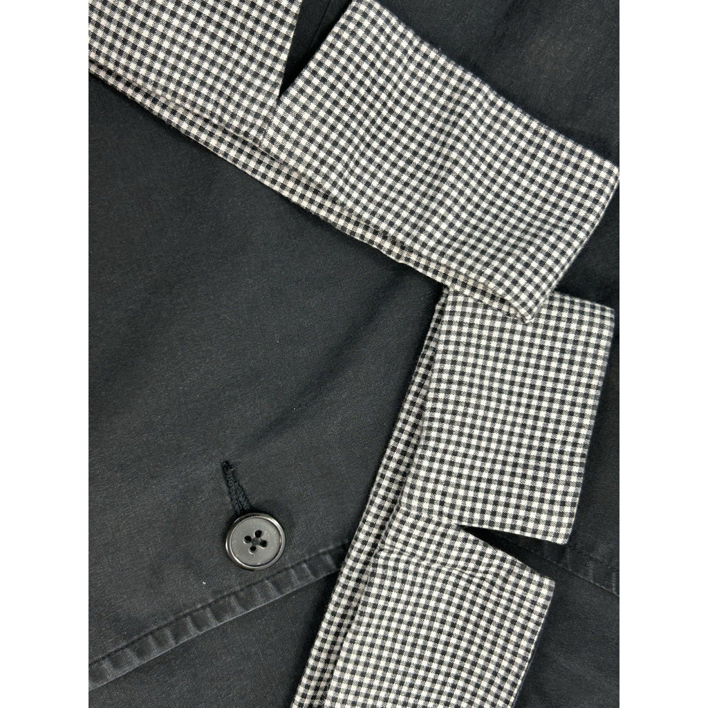 TALBOTS Womens Jacket 3XL Black Button Up Short Utility Jacket.